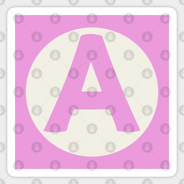 letter a pink Sticker by persa